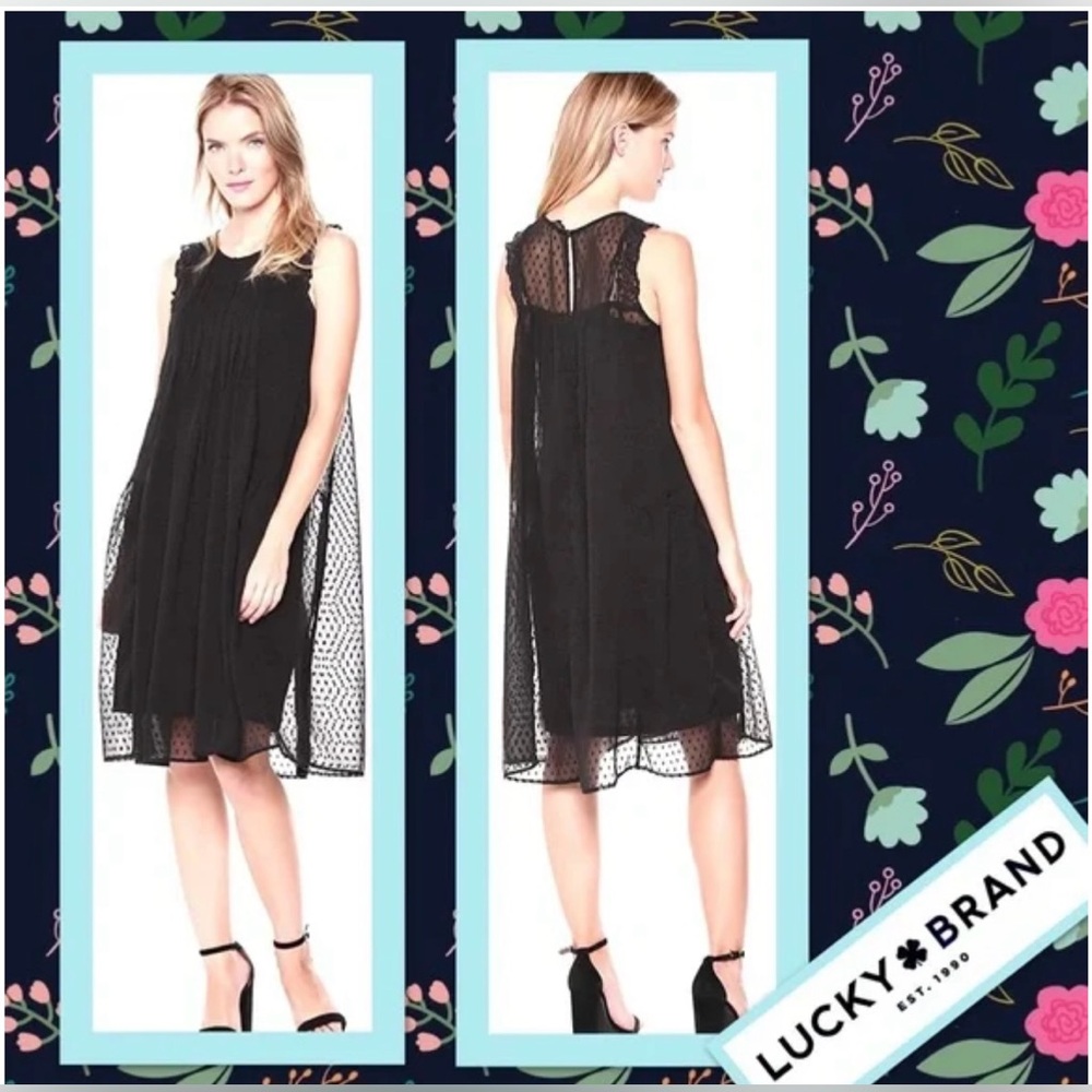 NWT Lucky Brand Swiss Dot Tank Dress